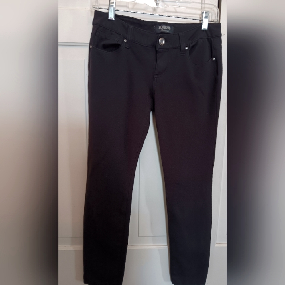 Womens Black ZCO Jeans Premium Size 9 Emblems on back pockets. Used